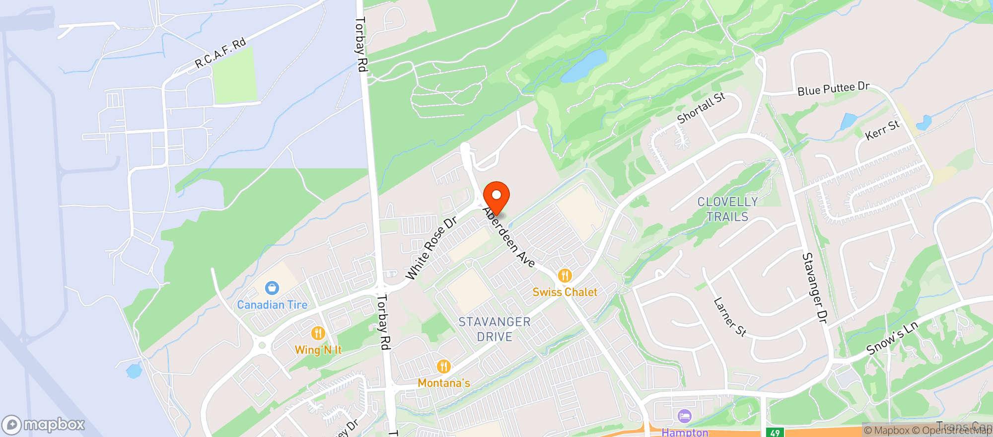 Map showing Walmart E. St. John's, Nl