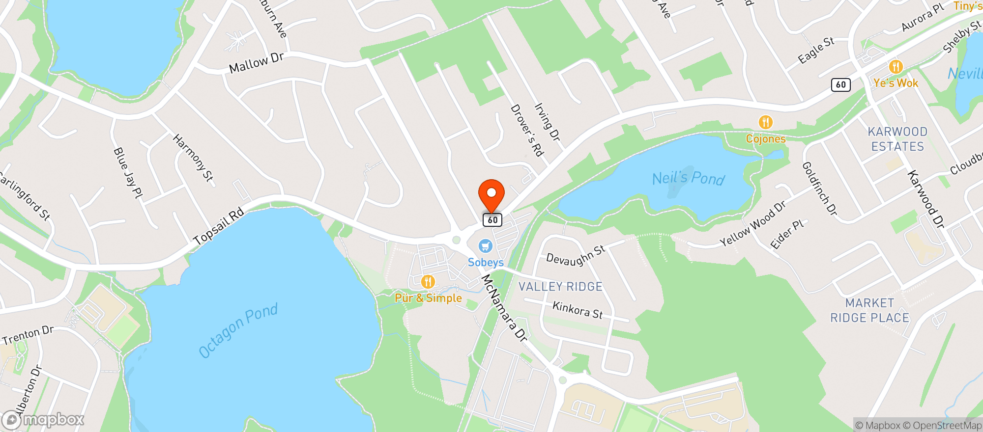 Map showing Sobeys