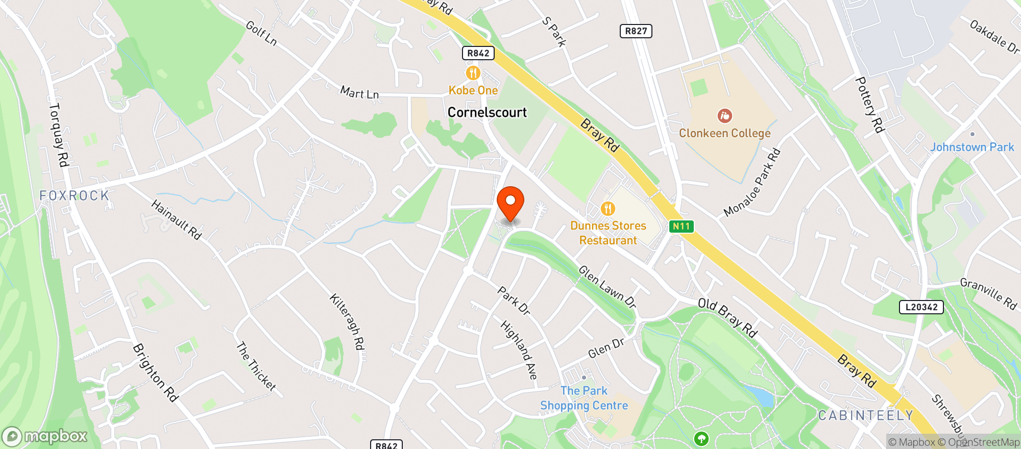 Map showing Dunnes Stores
