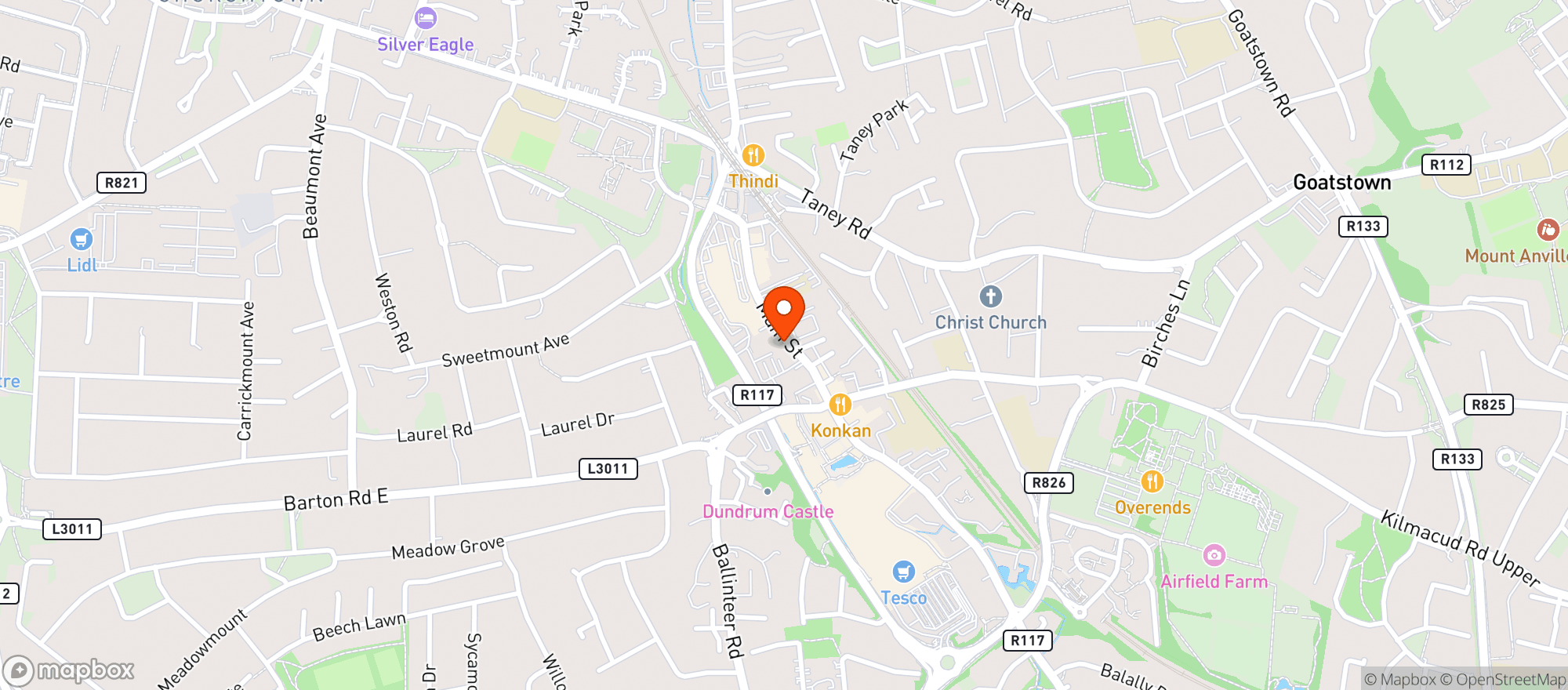 Map showing Deveneys of Dundrum