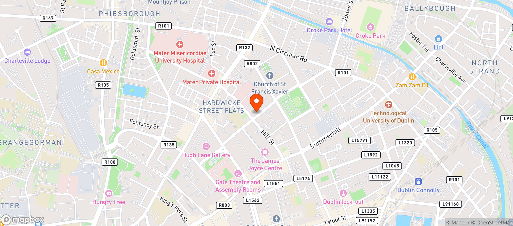 Map showing Dunnes Stores
