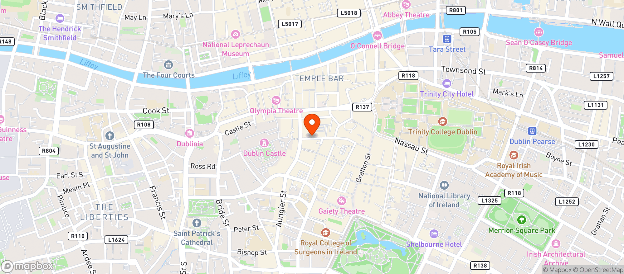 Map showing Fallon and Byrne