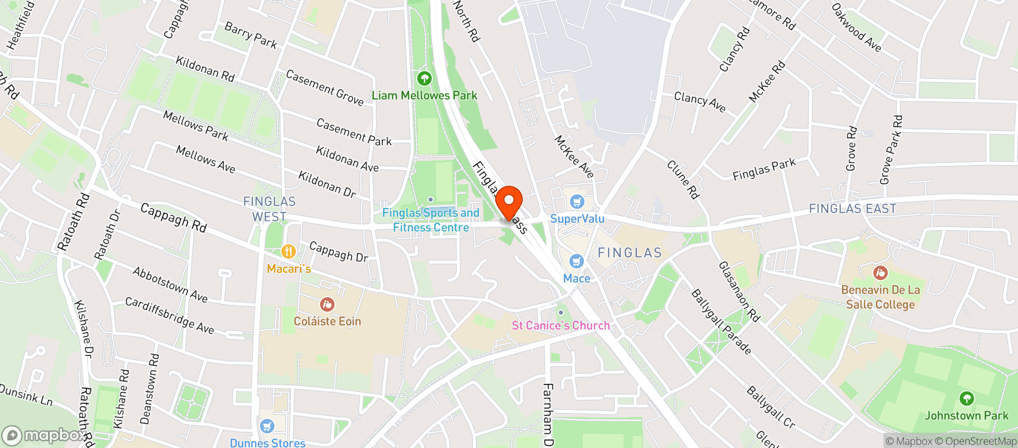 Map showing Dunnes Stores