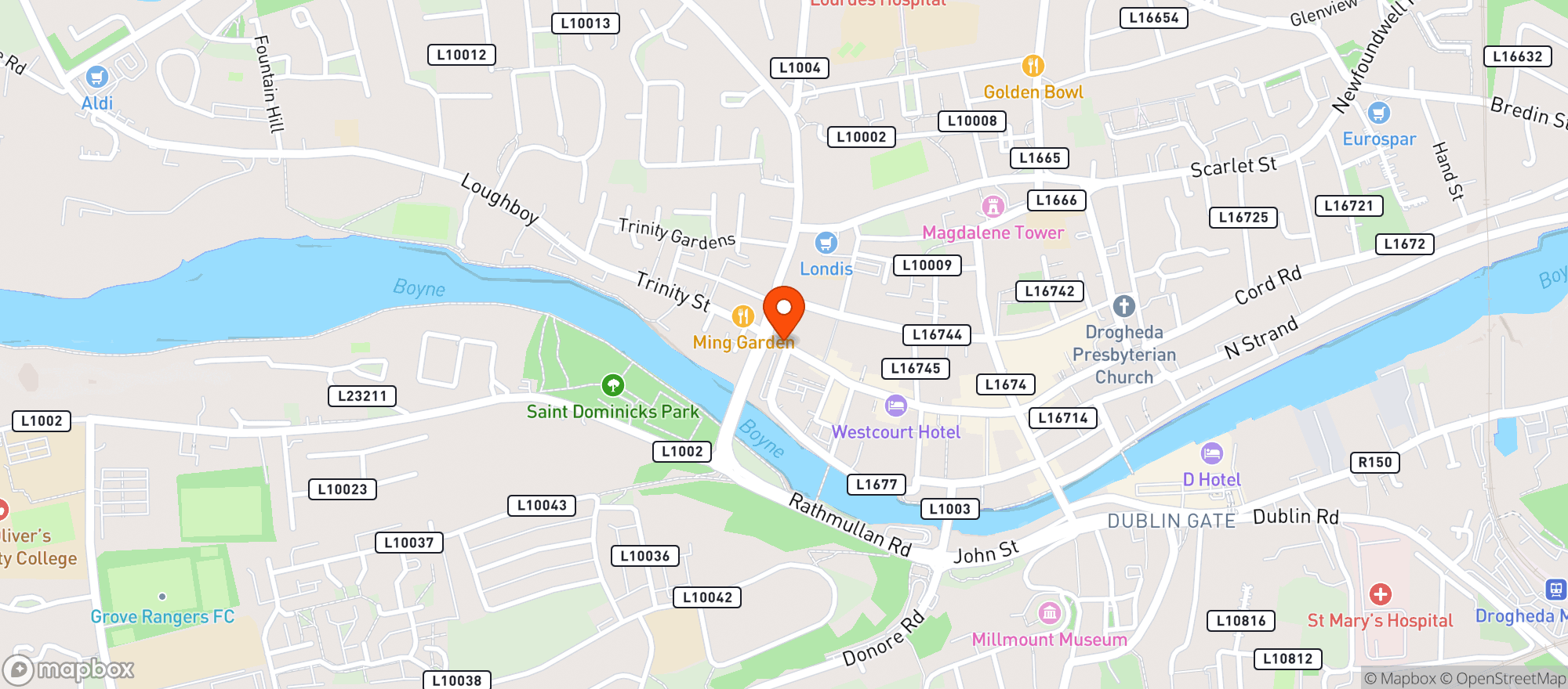 Map showing Dunnes Stores