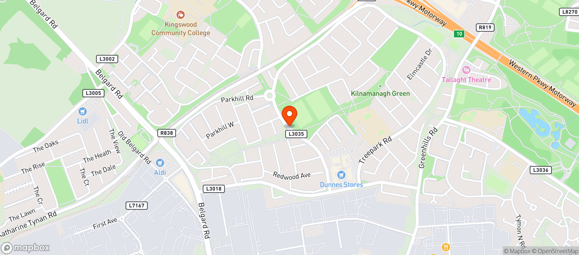 Map showing Dunnes Stores