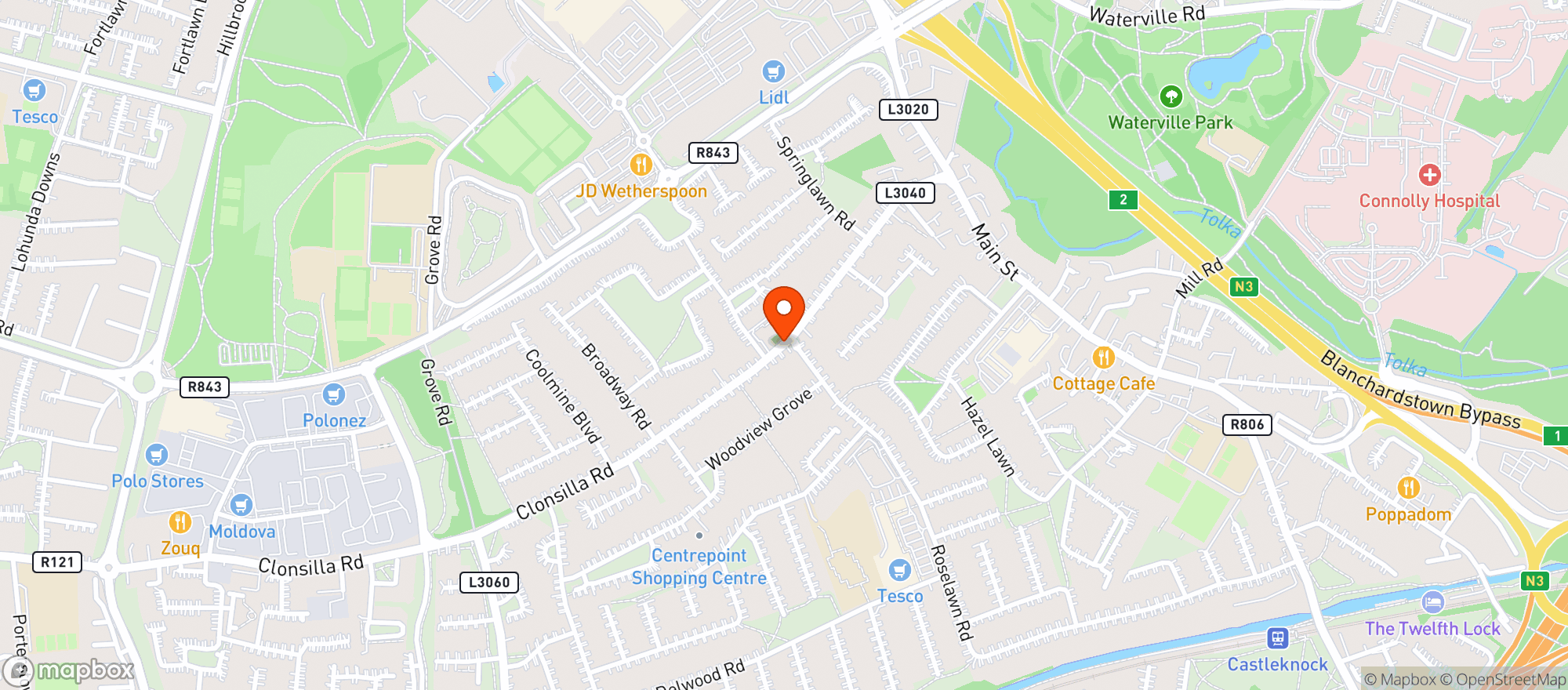 Map showing Dunnes Stores