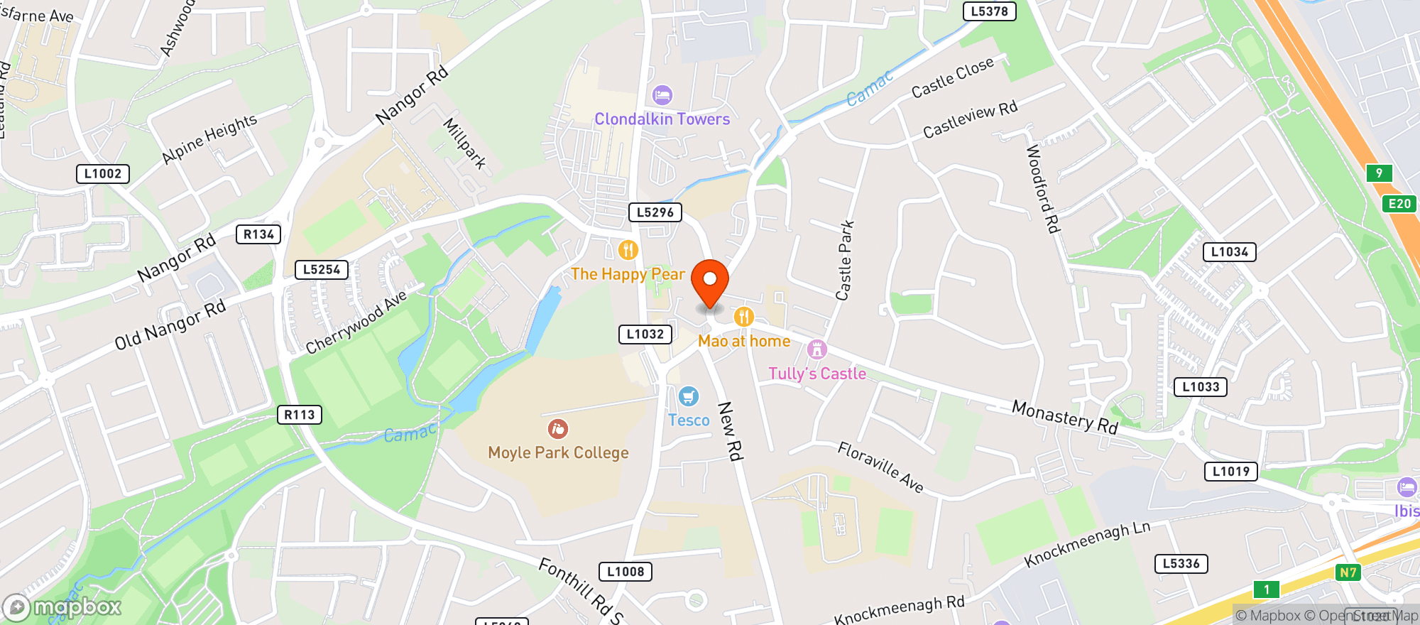 Map showing Molloys