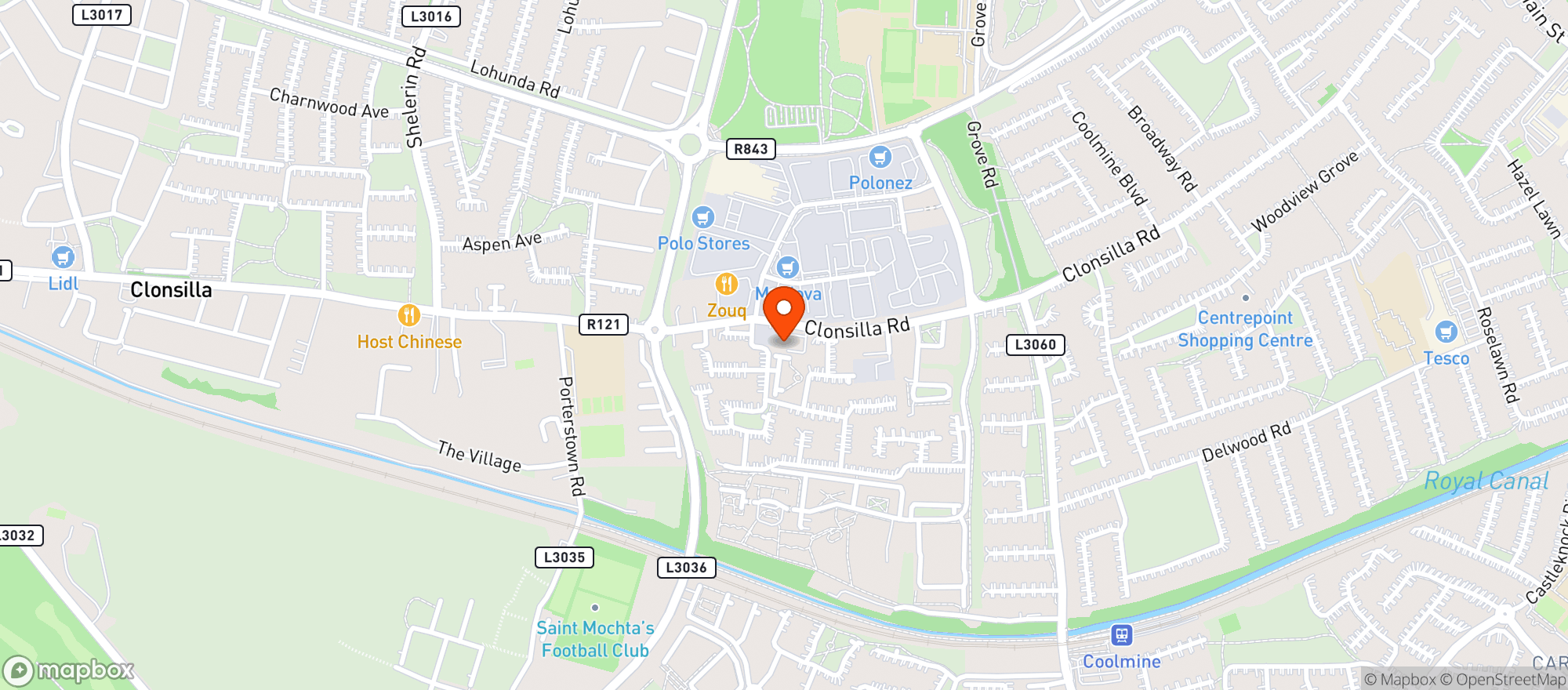 Map showing Molloys
