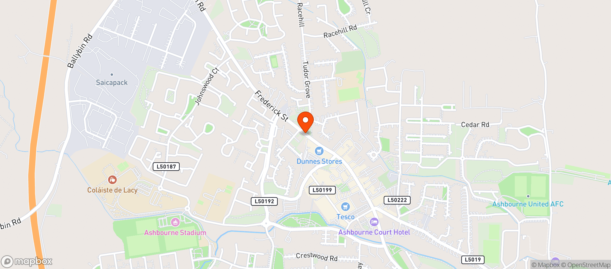 Map showing Dunnes Stores