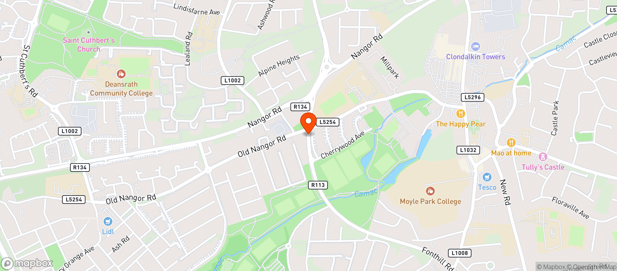 Map showing Dunnes Stores
