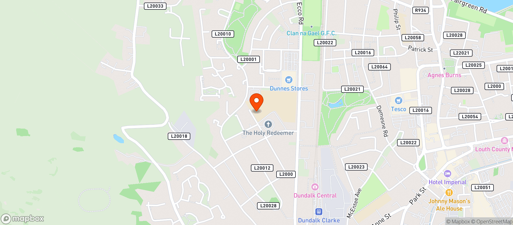 Map showing Dunnes Stores