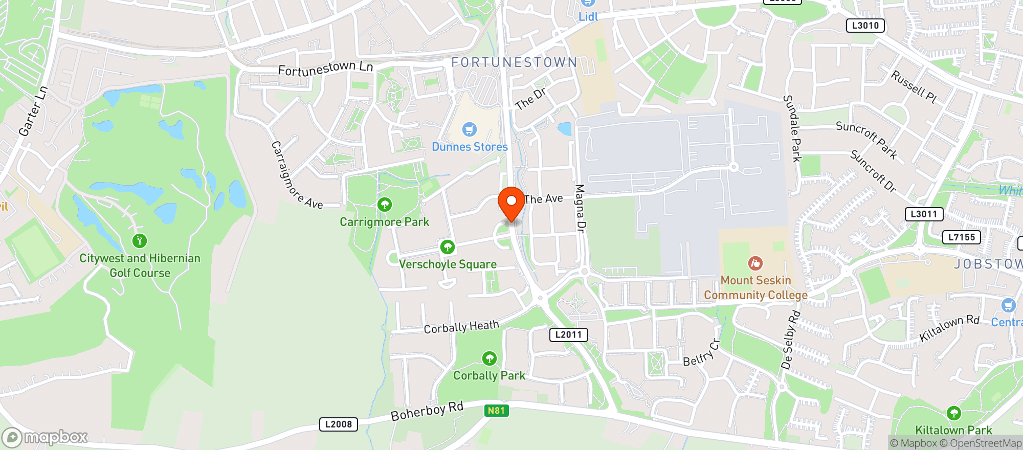 Map showing Dunnes Stores