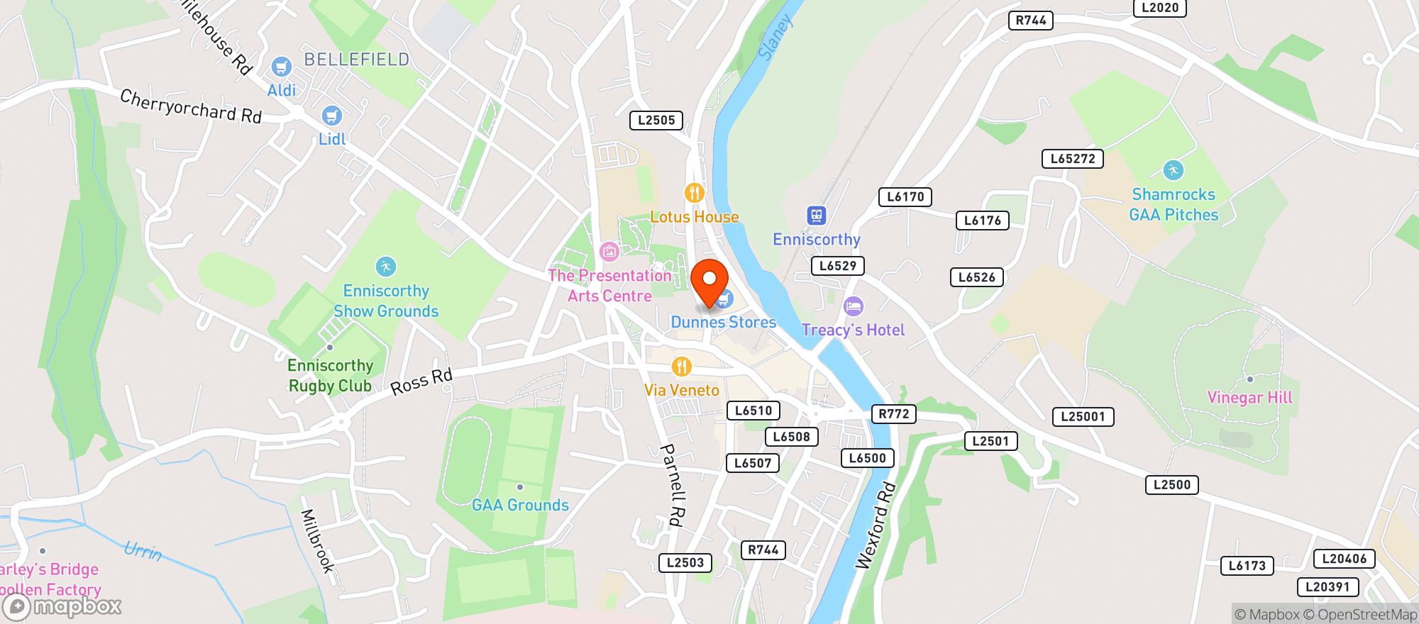 Map showing Dunnes Stores