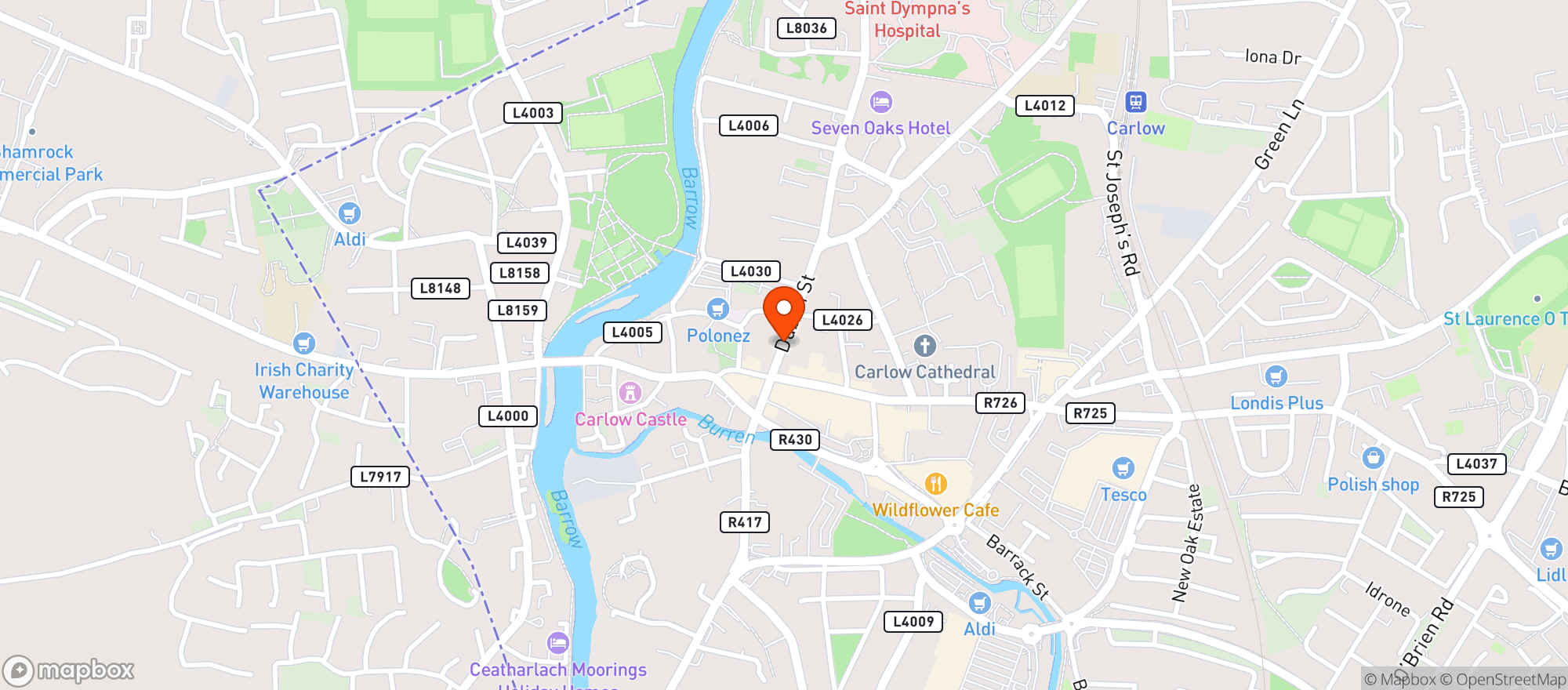 Map showing Dunnes Stores
