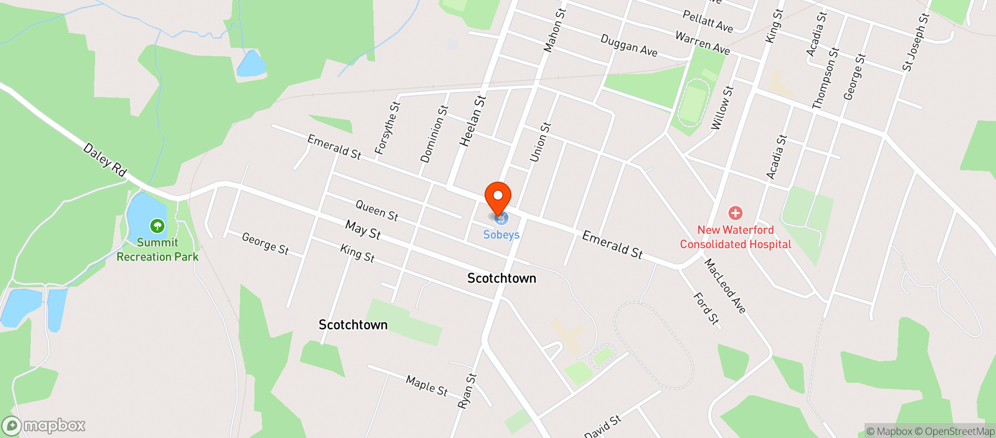 Map showing Sobeys