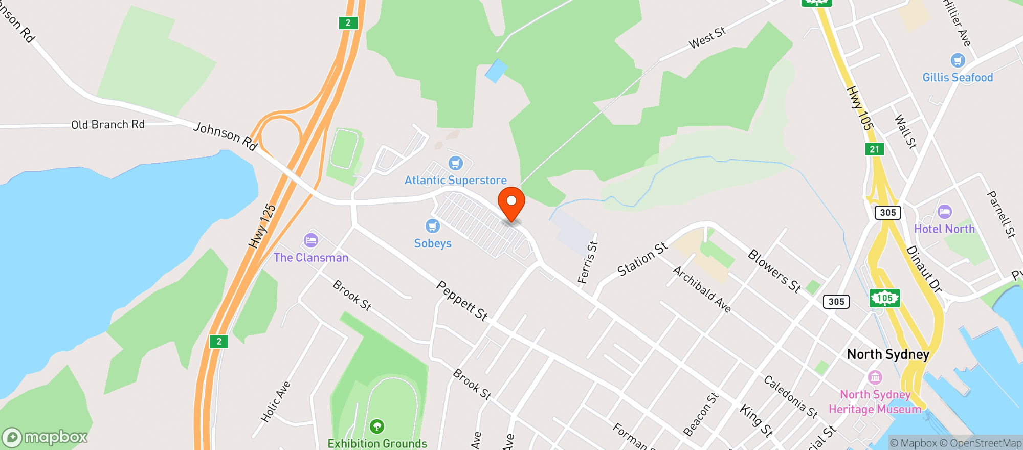Map showing Sobeys