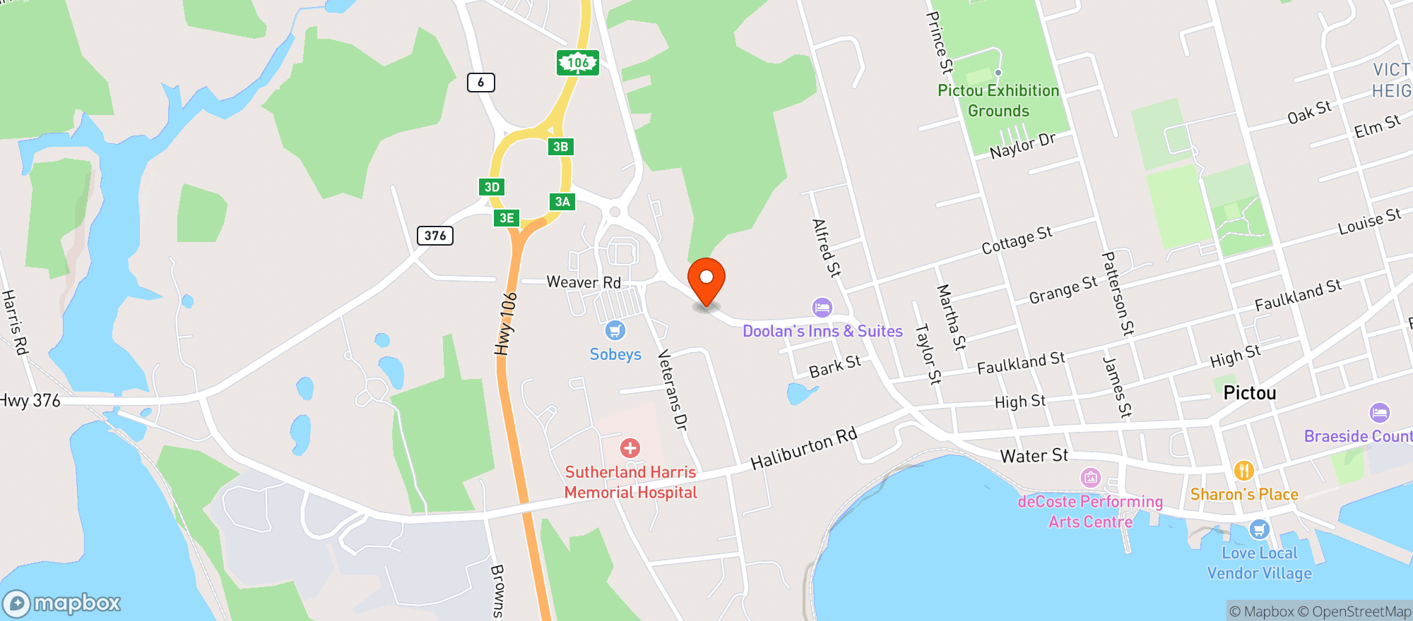 Map showing Sobeys