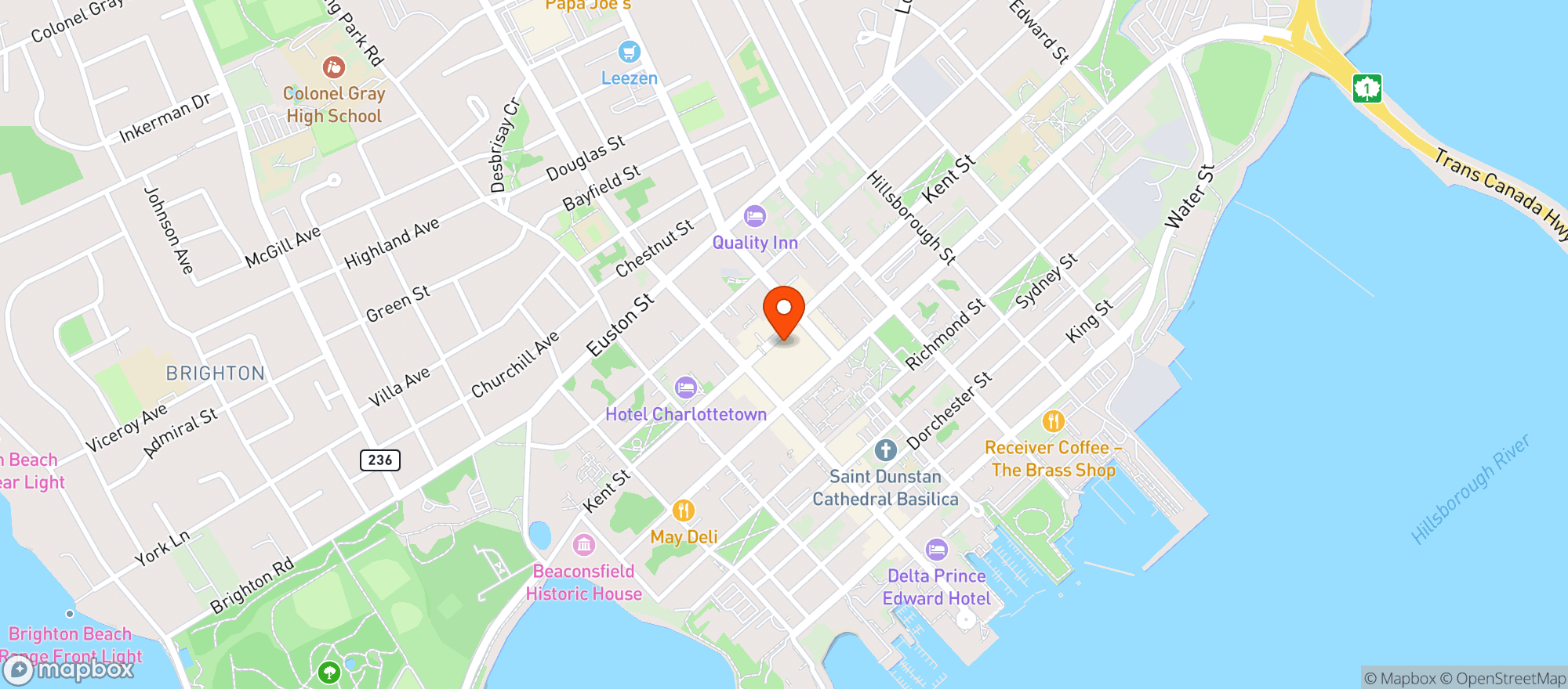 Map showing Kent Street Market
