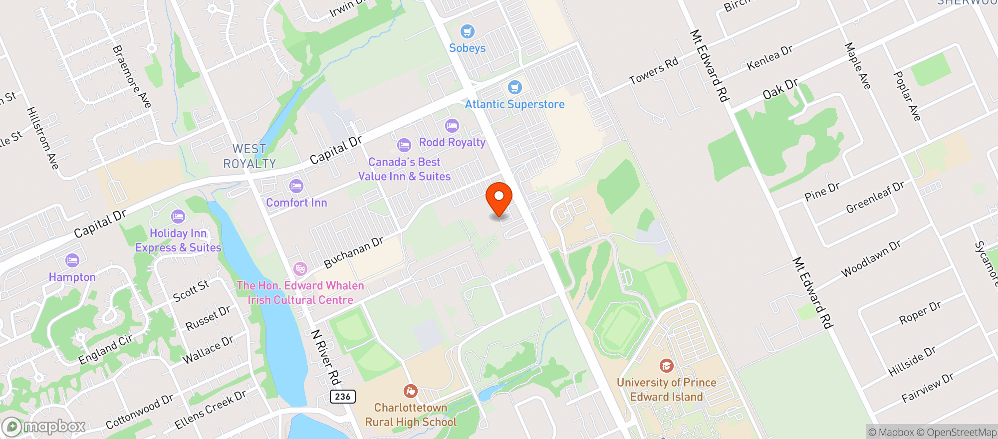 Map showing Staples