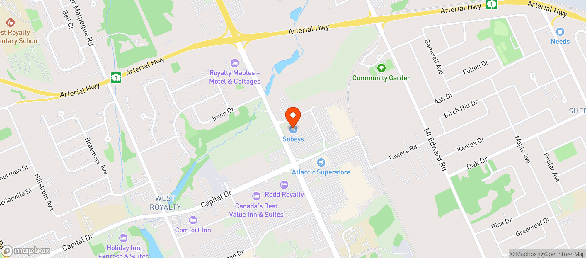 Map showing Sobeys