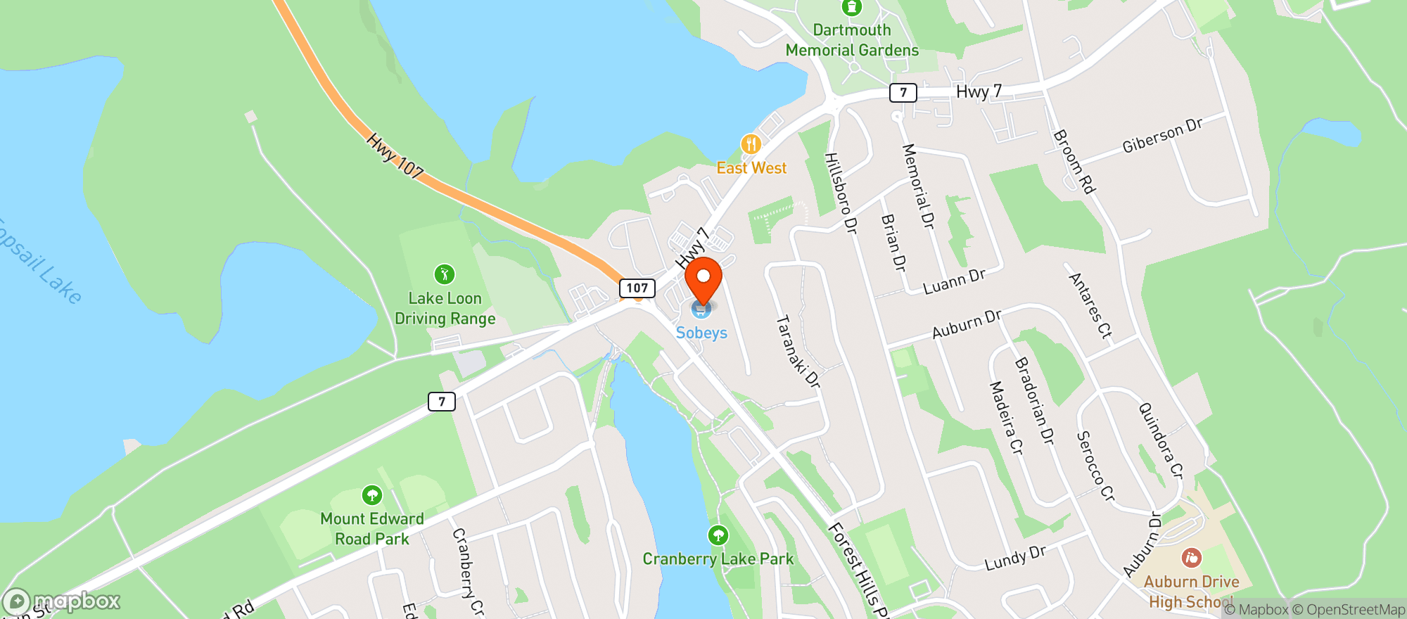 Map showing Sobeys 622