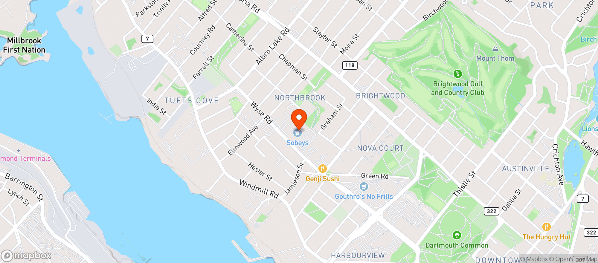 Map showing Sobeys 806