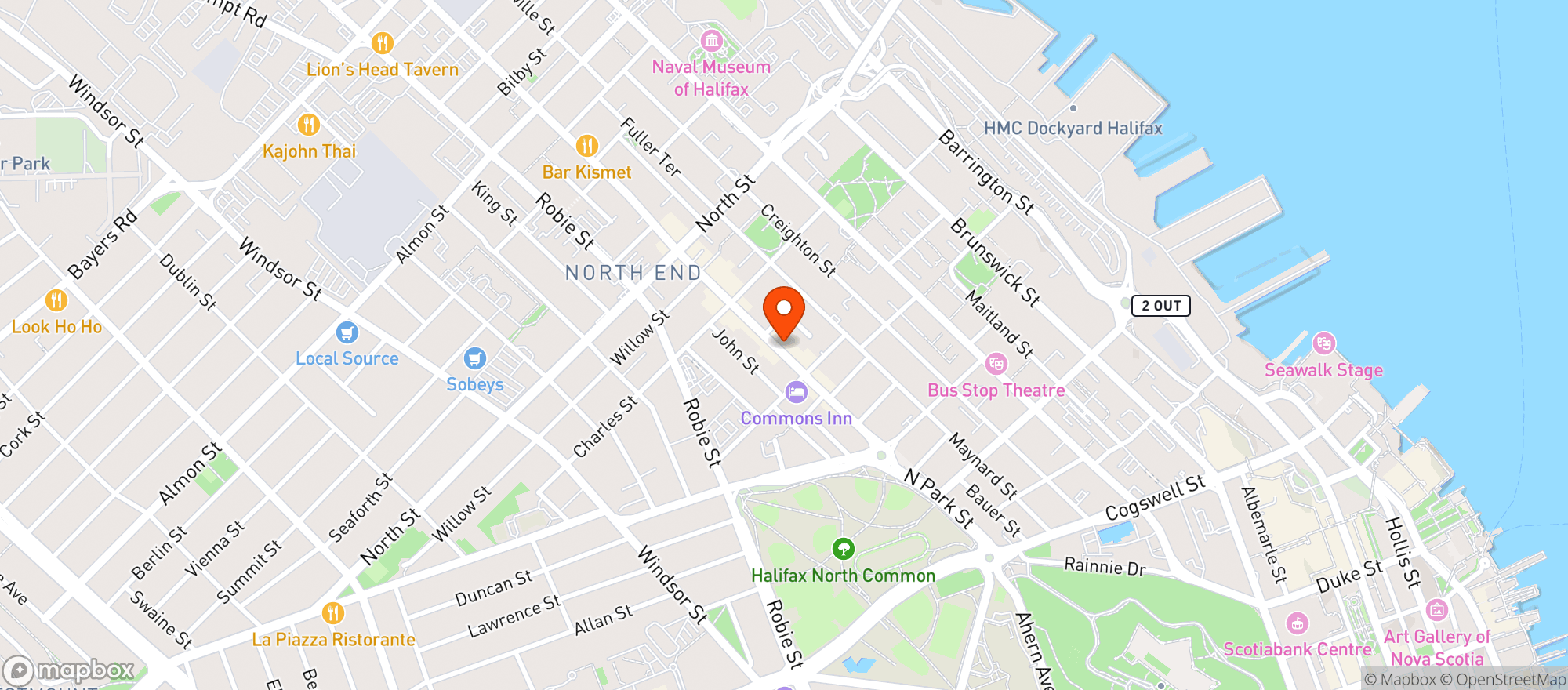 Map showing Soberish Mocktail Shoppe