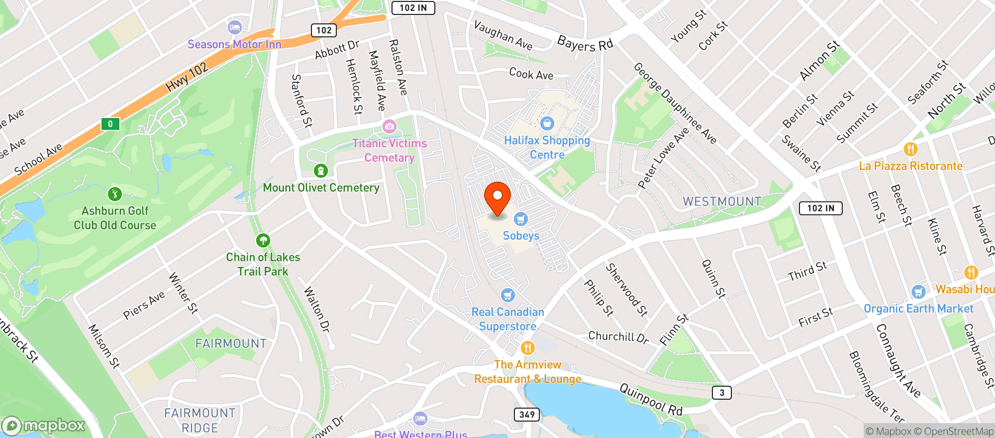 Map showing Sobeys 881