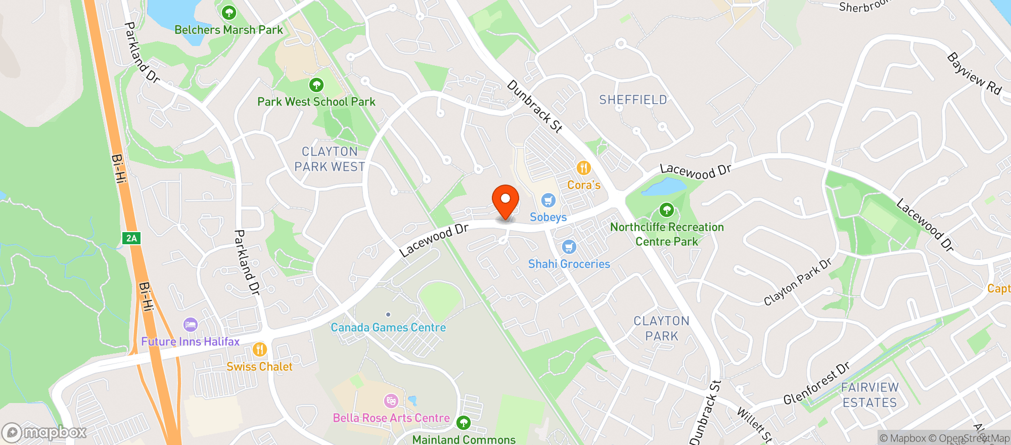 Map showing Westside Beer Wine Spirits