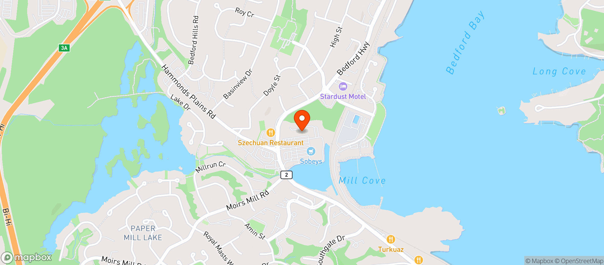 Map showing Sobeys 580
