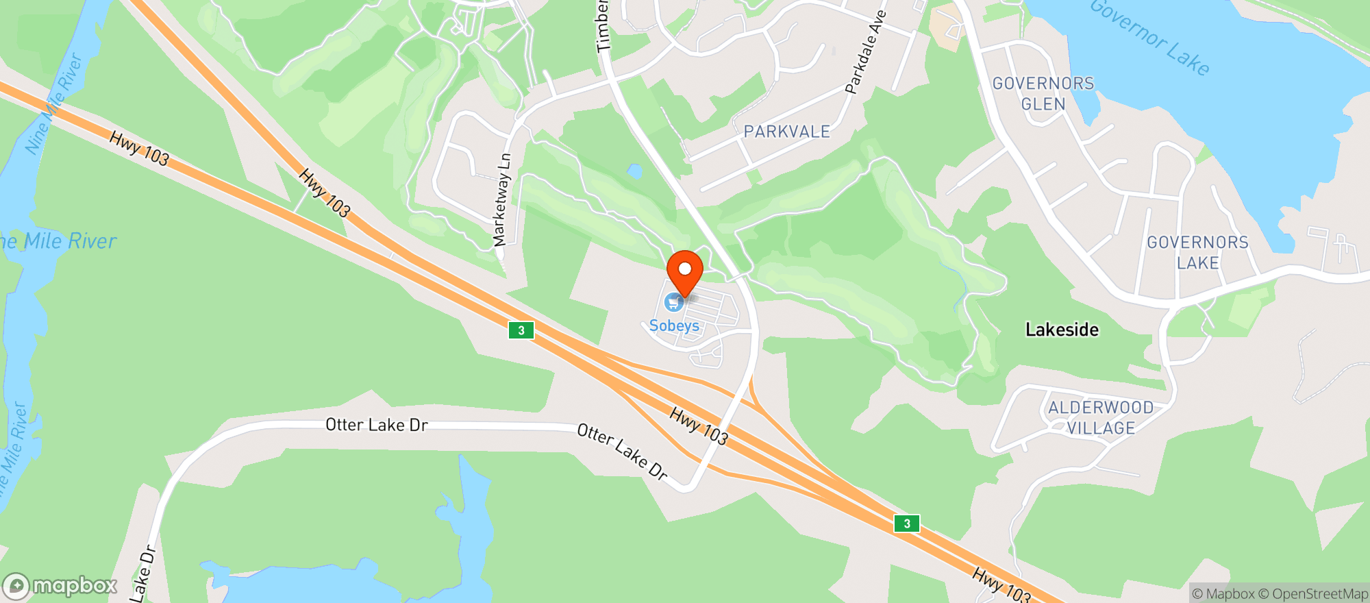Map showing Sobeys #329