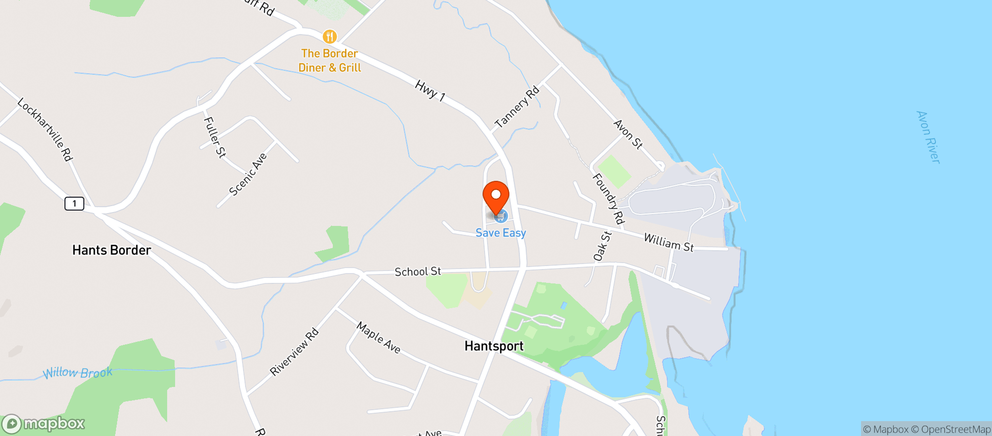 Map showing Independent Grocer Store