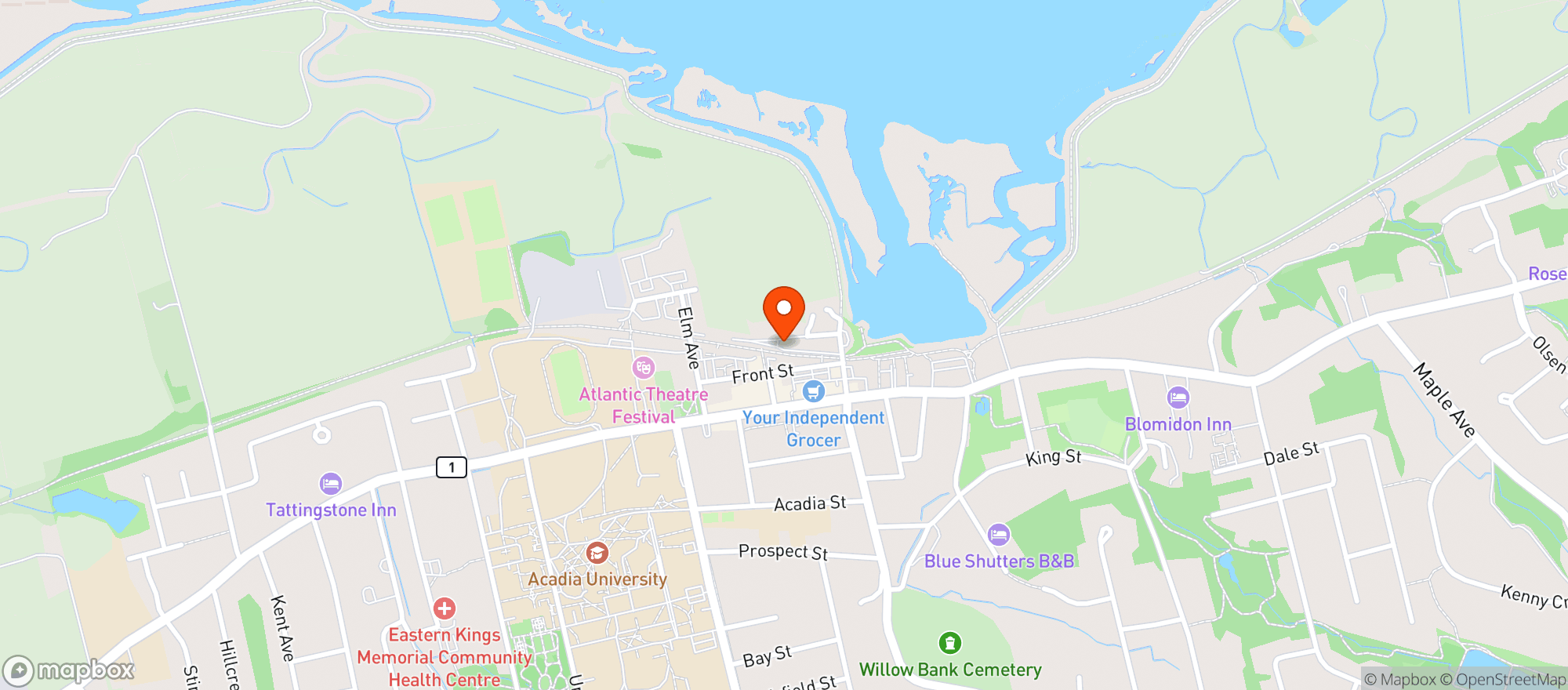 Map showing Eos Natural Foods