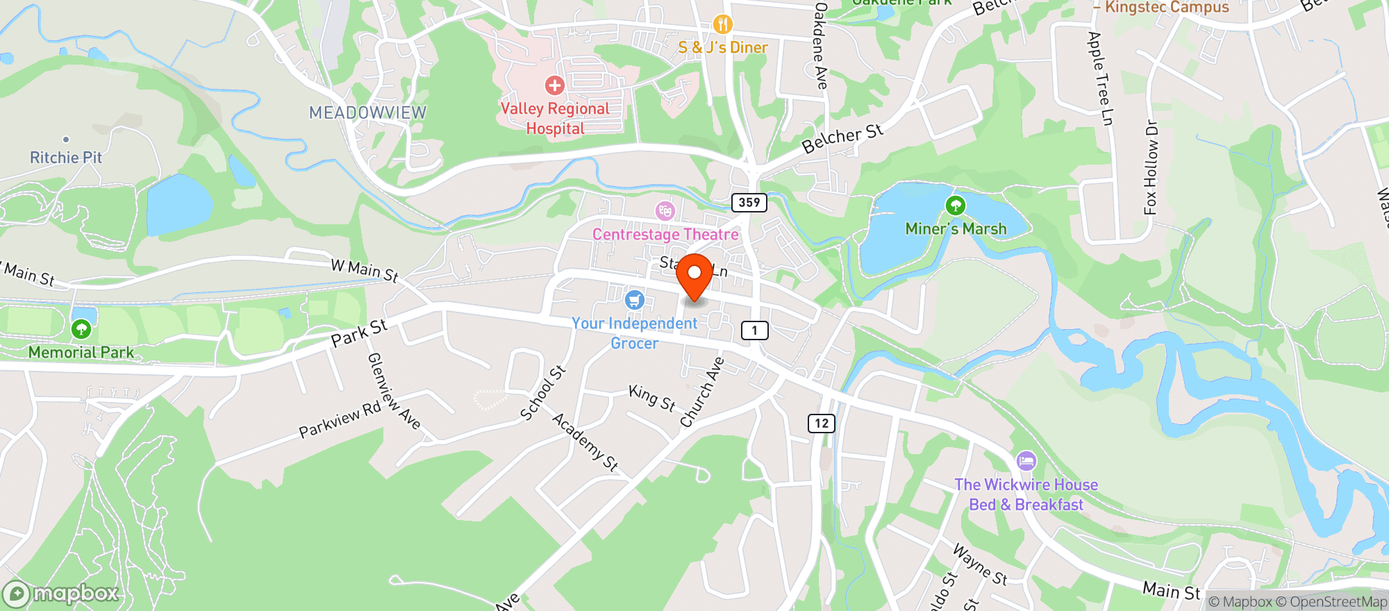 Map showing Simply For Life Kentville