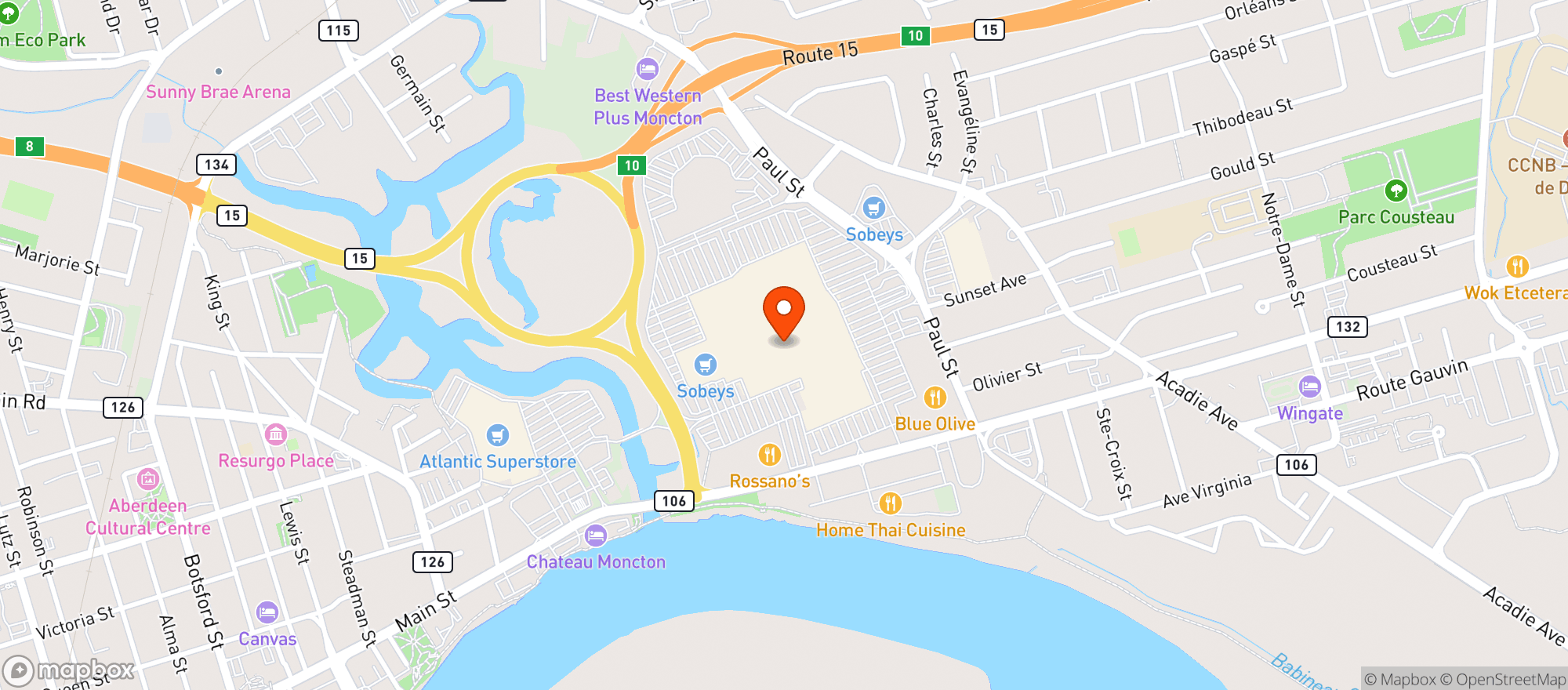 Map showing Sobeys 602