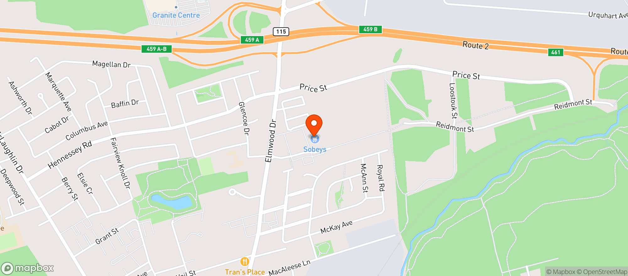 Map showing Sobeys 783