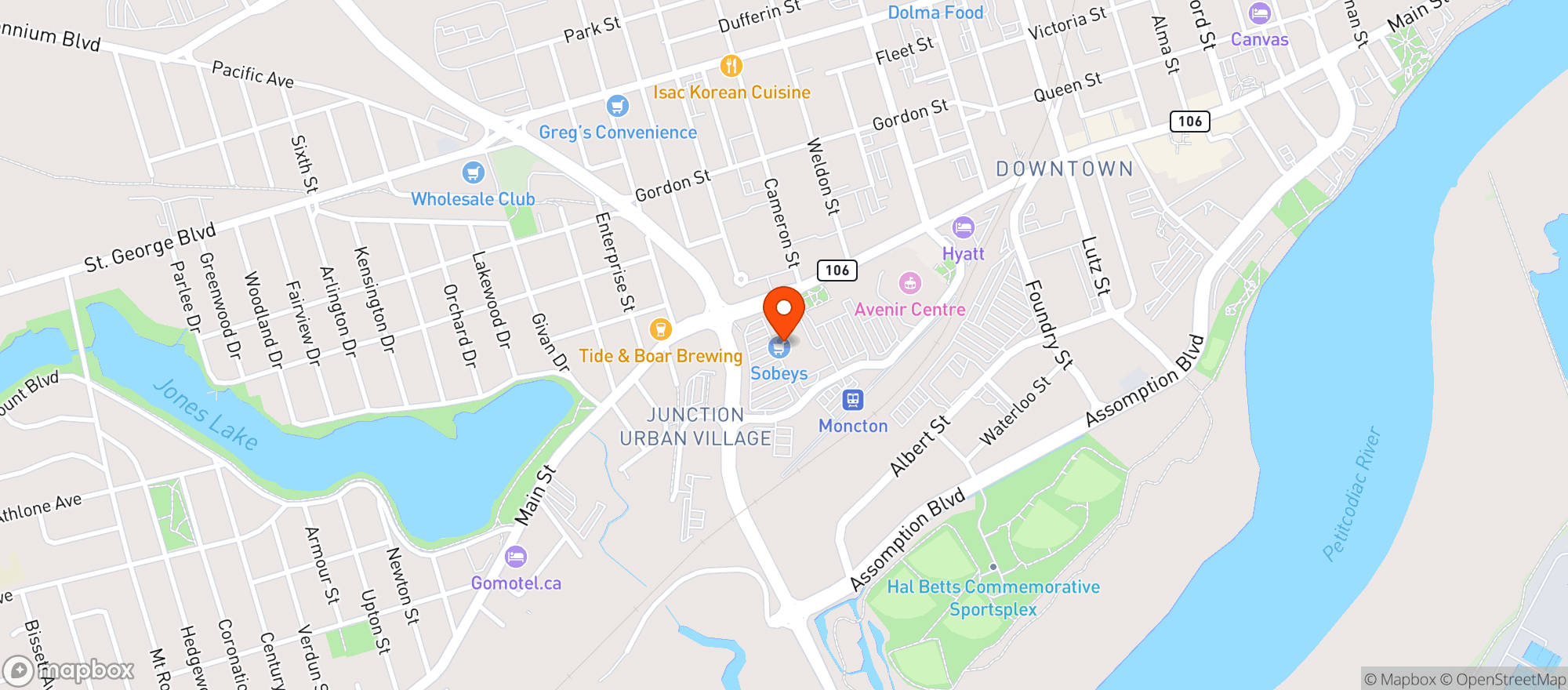 Map showing Sobeys