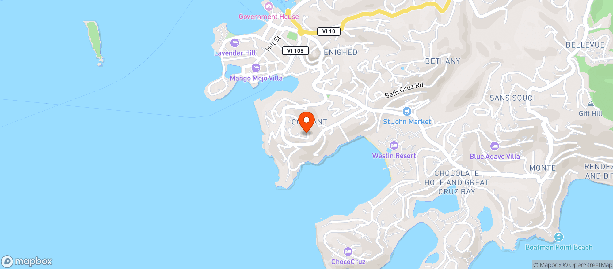 Map showing The Flamingo House