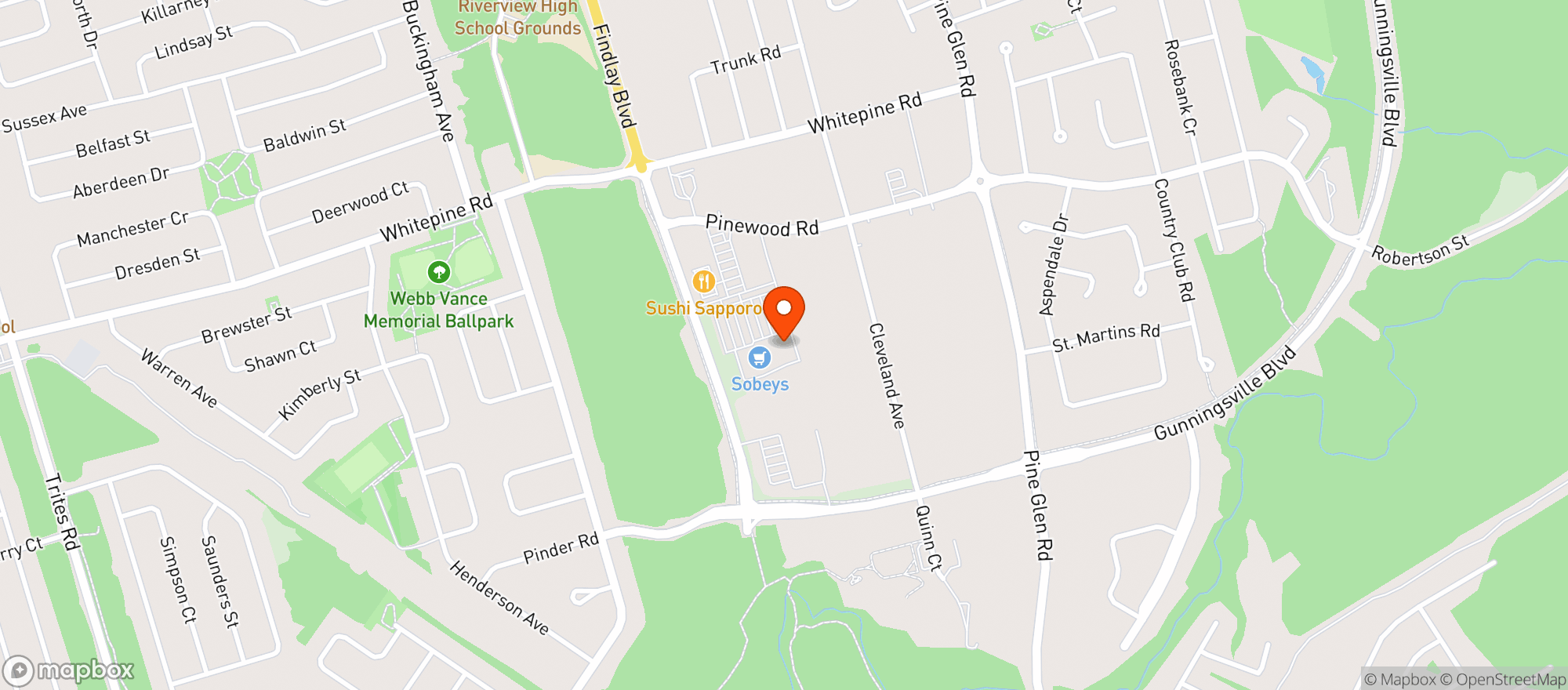 Map showing Sobeys