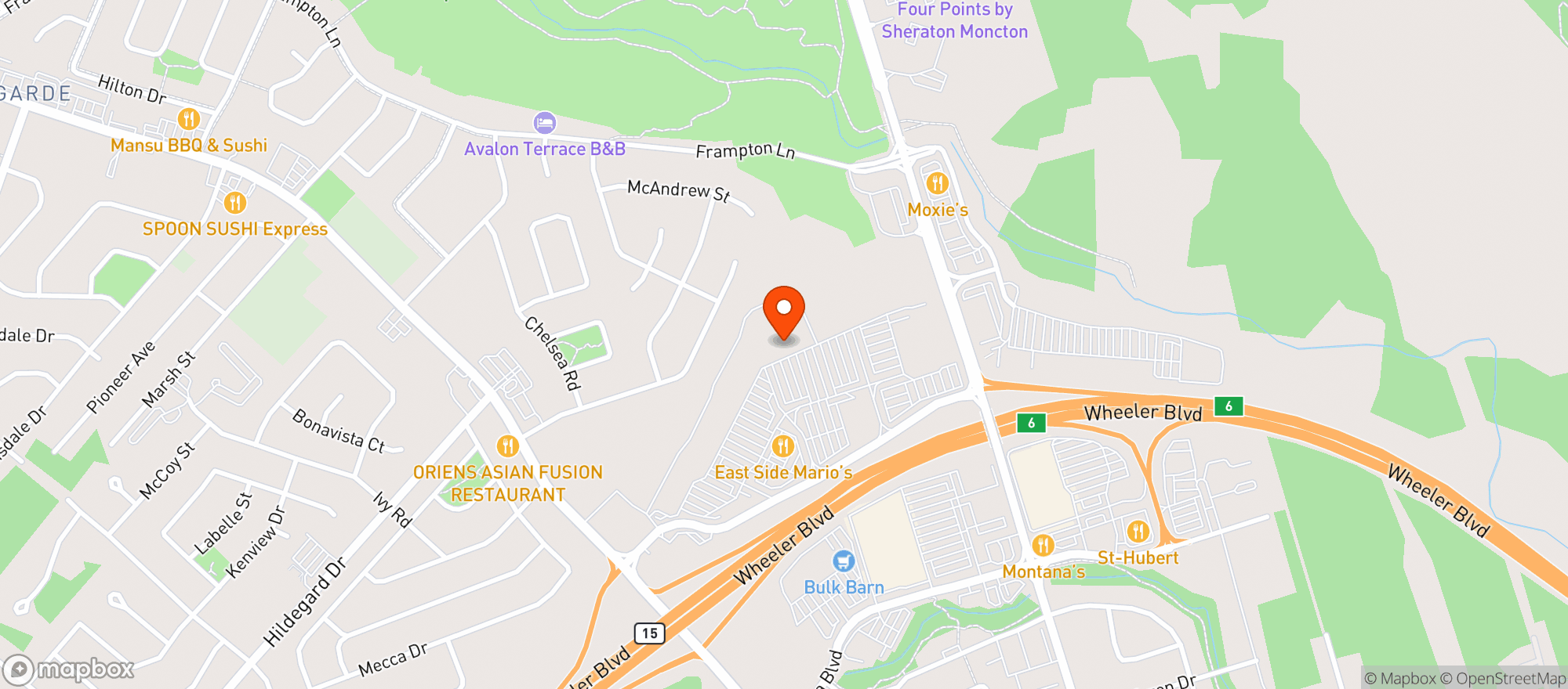 Map showing Atlantic Superstore