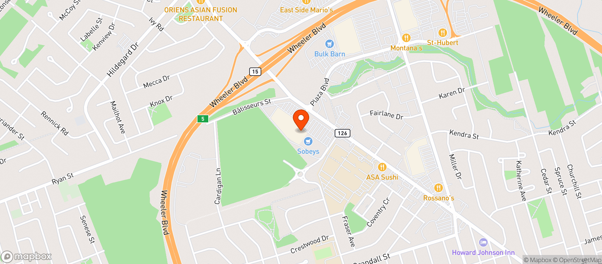 Map showing Sobeys