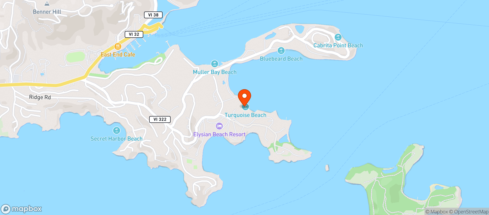 Map showing Ritz Carlton Club - Beach