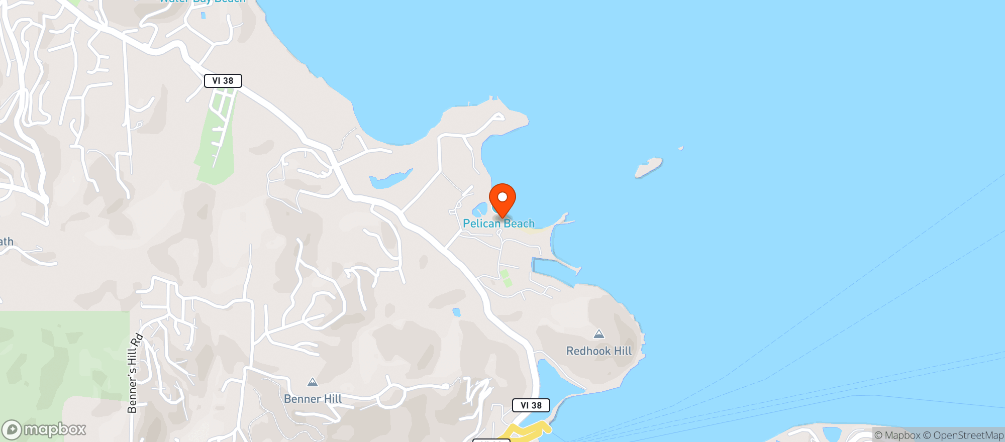 Map showing Sapphire Beach