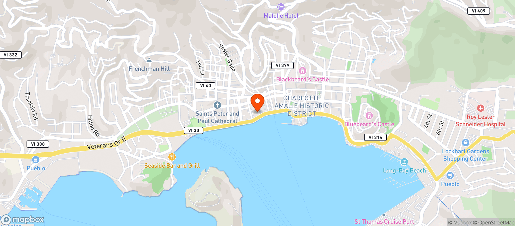 Map showing Green House Bar & Restaurant