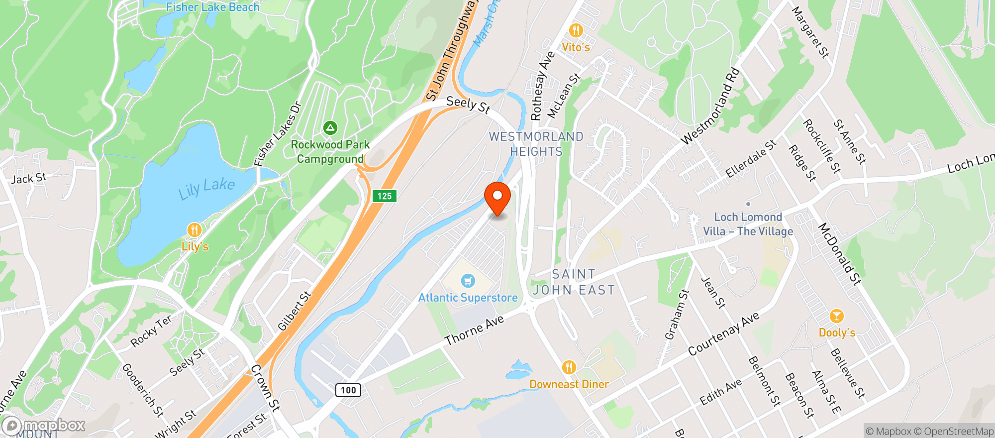 Map showing Staples