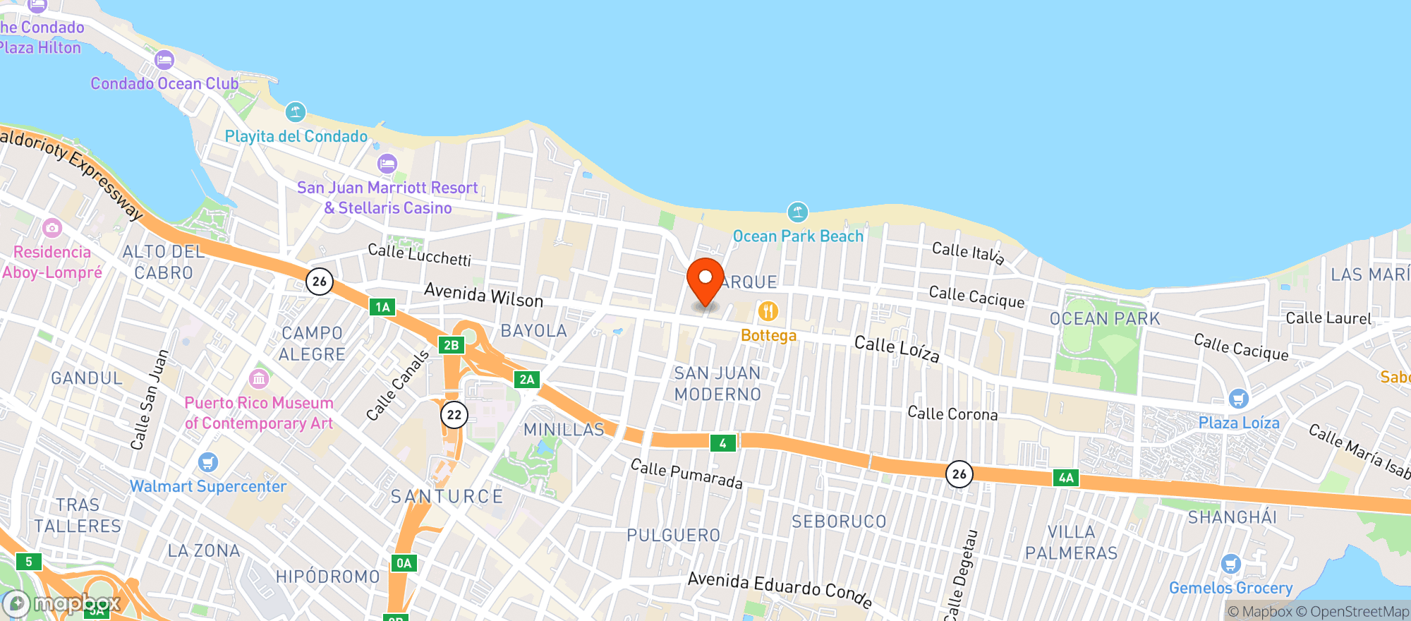 Map showing Hilda Deli