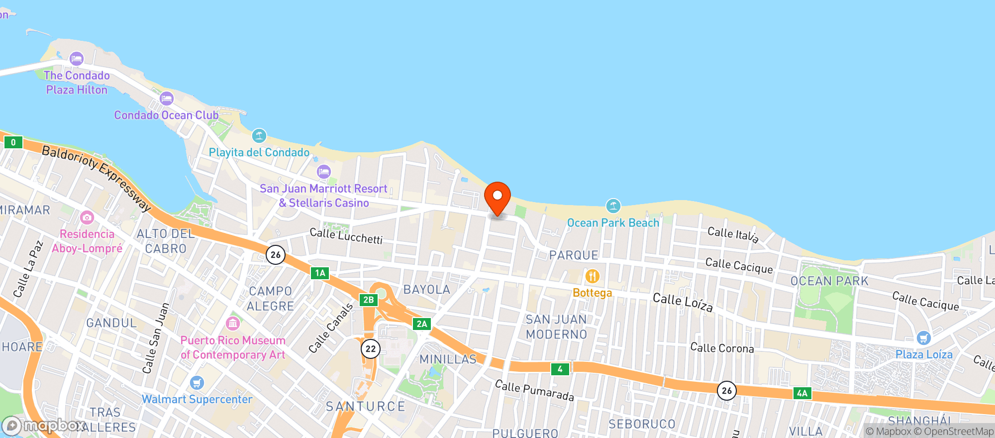 Map showing Gnc