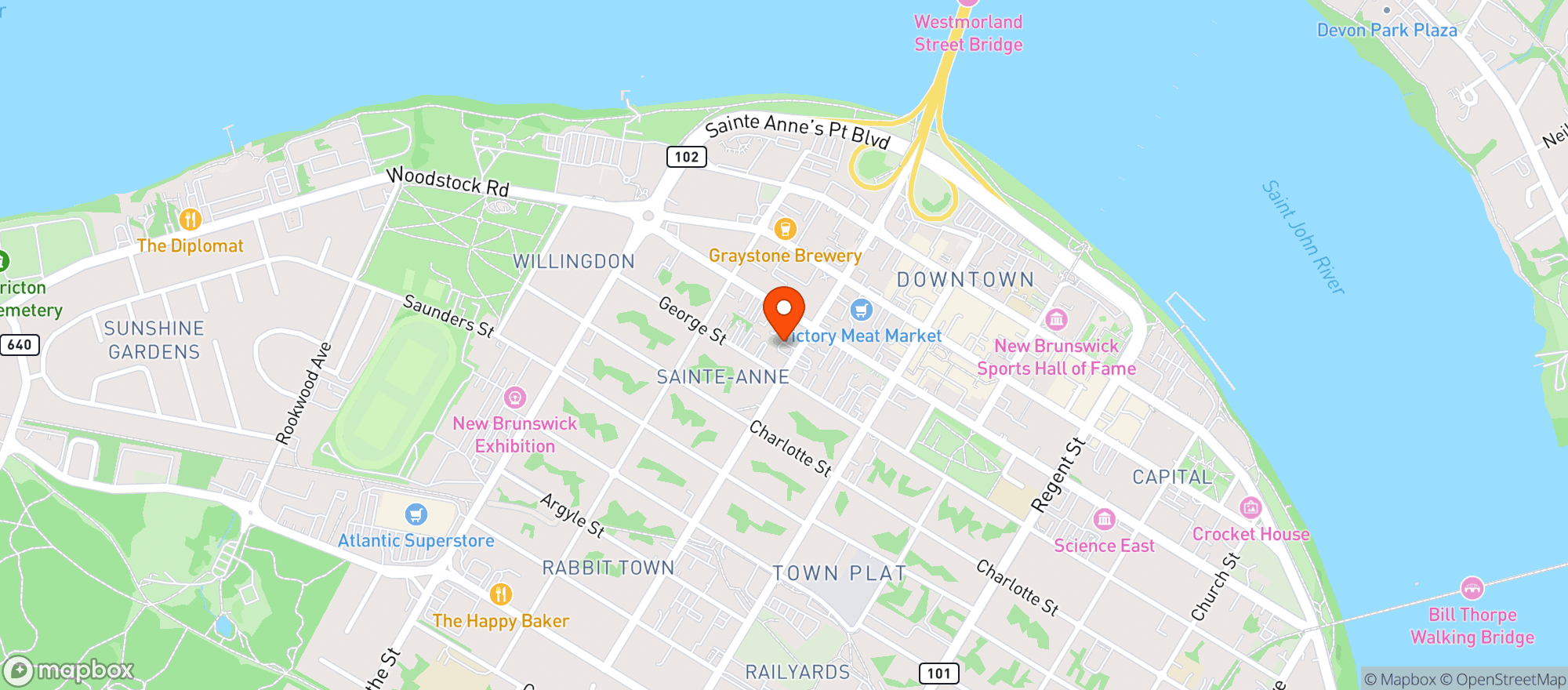 Map showing Aura Whole Foods