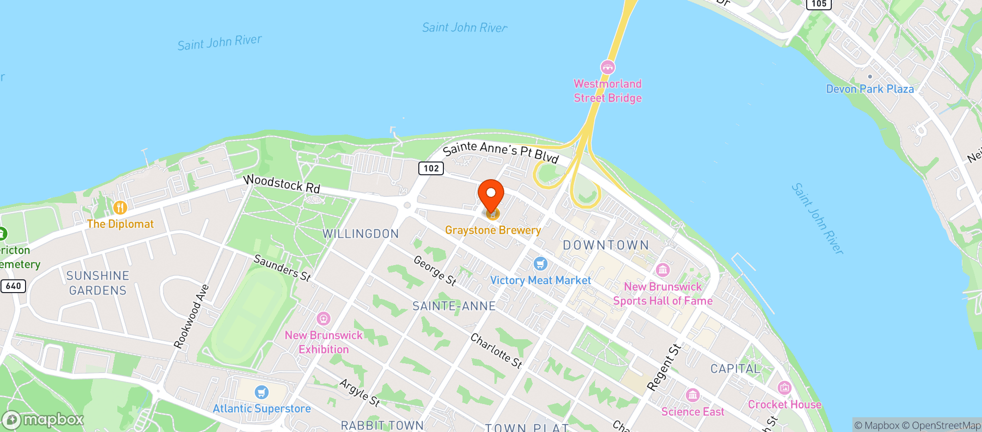 Map showing Graystone Brewing