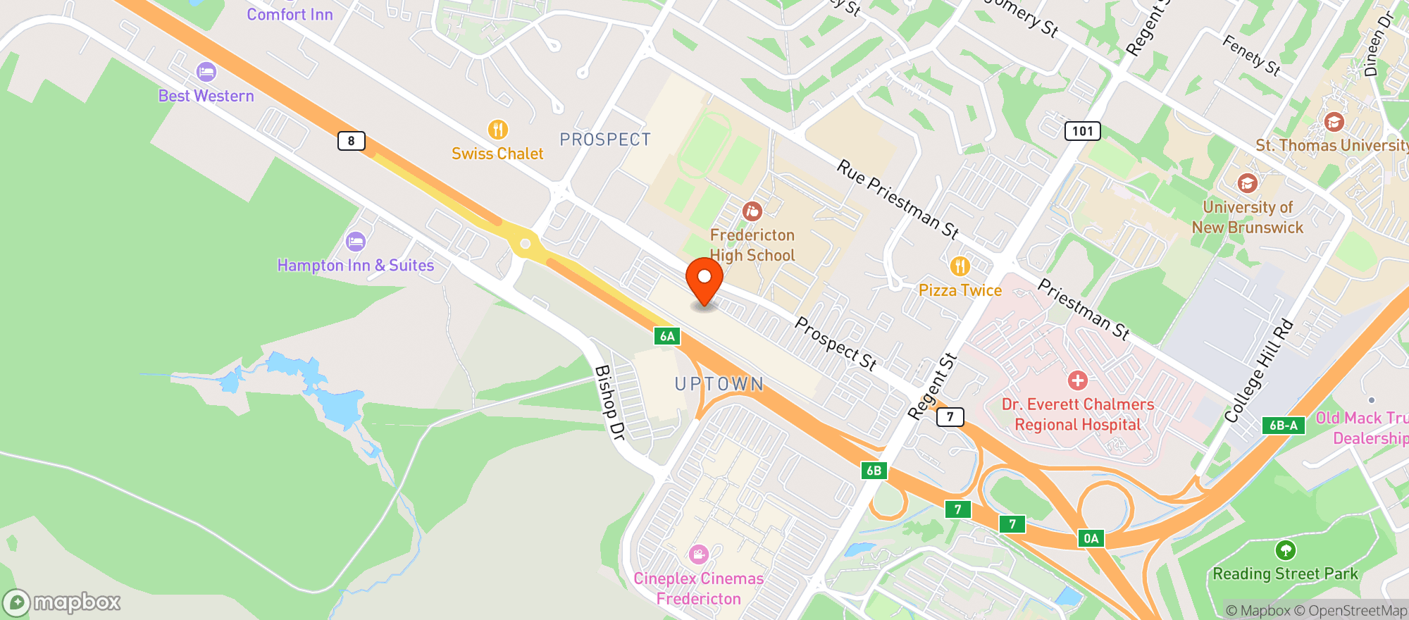 Map showing Staples